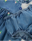 Newborn denim woven dress