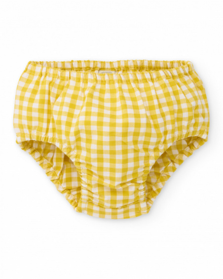 Newborn woven dress with gingham print