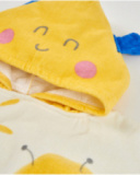 Knitted newborn poncho towel with raised details