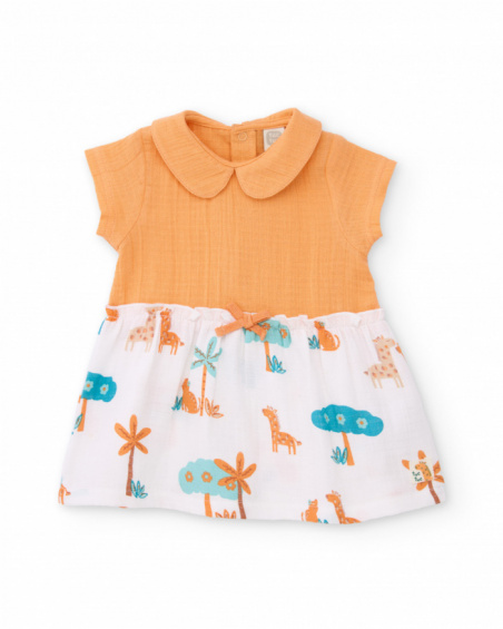 Newborn woven dress with snap buttons