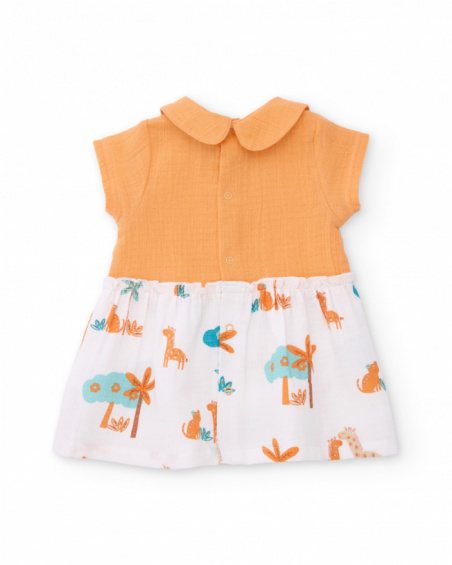 Newborn woven dress with snap buttons