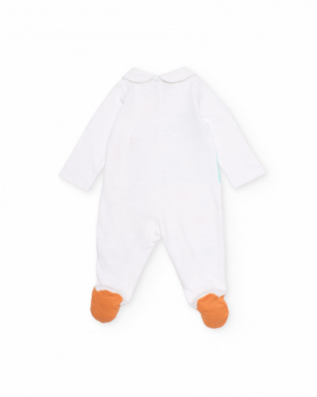 Knitted newborn romper with side closure