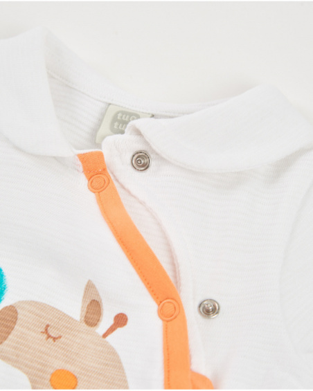 Knitted newborn romper with side closure