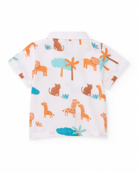 Newborn woven set with savanna print