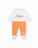 Knitted newborn romper with back closures