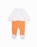 Knitted newborn romper with back closures