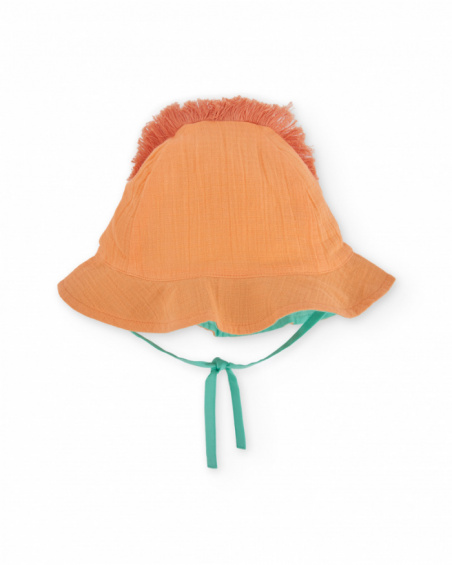 Newborn woven hat with lion design