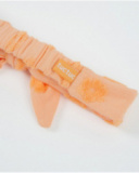 Knitted newborn headband with elastic fit