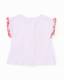 Knitted newborn set with back ruffle