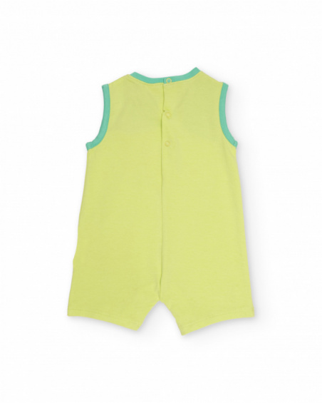 Knitted newborn romper with fruit design