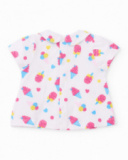 Knitted newborn set with ice cream print