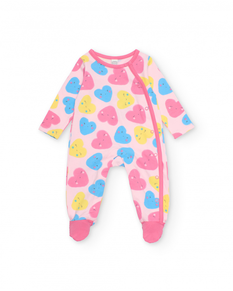 Knitted newborn romper with side closure