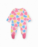 Knitted newborn romper with side closure