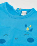 Newborn woven romper with fish design