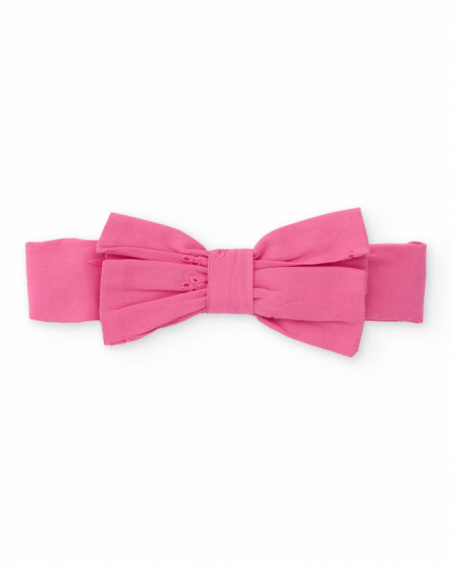 Knitted newborn headband with decorative bow