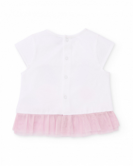 Knitted newborn set with tulle ruffle