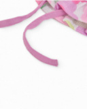 Knitted newborn hat with floral print