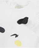 Knitted newborn set with spot print