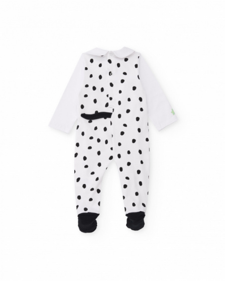 Knitted newborn romper with raised appliqués