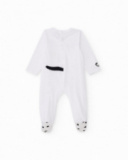 Long-sleeve knitted newborn romper