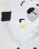 Knitted newborn poncho towel with little ears