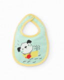 Newborn knitted bib set with snap closure