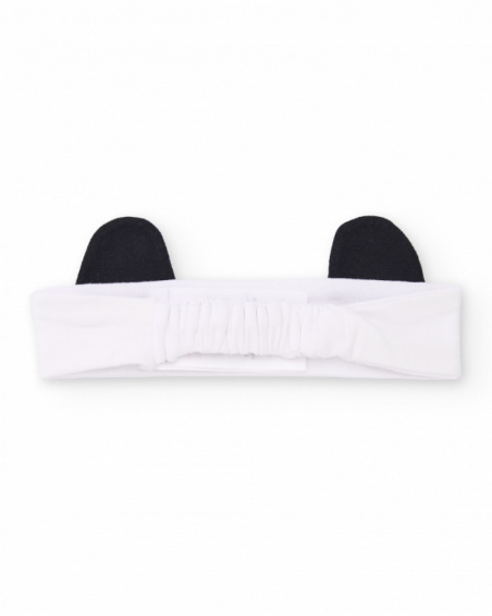 Knitted newborn headband with raised appliqués