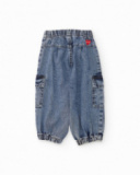 Girls’ woven trousers with an elasticated waistband