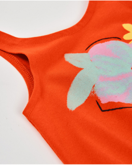 Girls’ knitted T-shirt with an elasticated hem