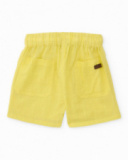 Boys’ woven bermuda shorts with elasticated waist
