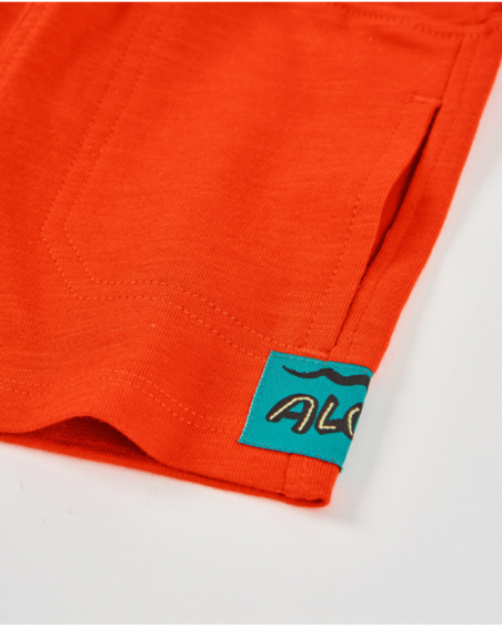 Boys’ knitted bermuda shorts with adjustable drawstring