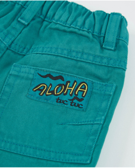 Boys’ woven bermuda shorts with elasticated waist