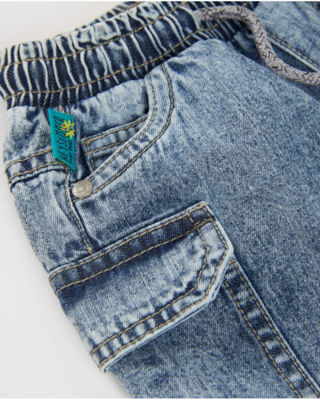 Boys’ woven denim bermuda shorts