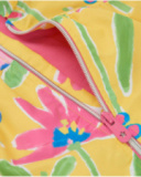 Girls’ woven jacket with floral motifs