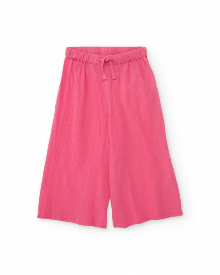 Girls’ woven trousers with elasticated waistband