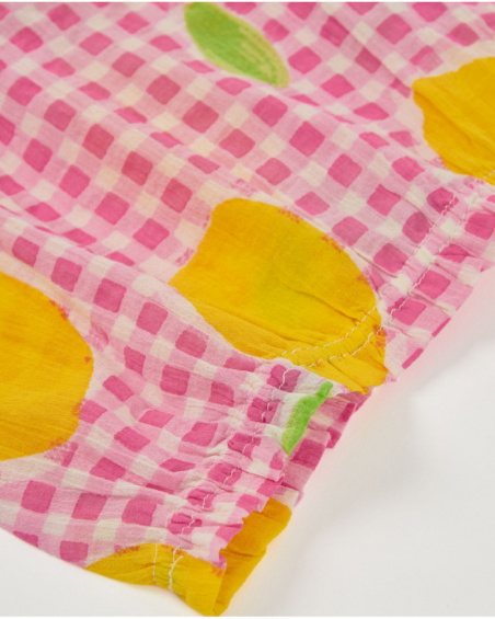 Girls’ woven top with bow straps