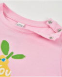 Girls’ knitted T-shirt with lemon design