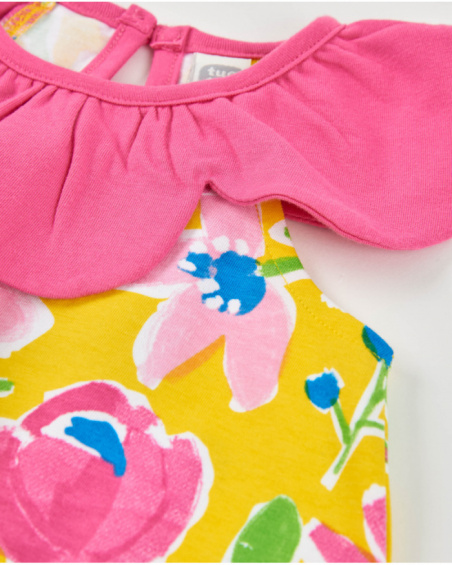 Girls’ knitted dress with petal collar