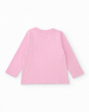 Girls’ knitted T-shirt with shiny details