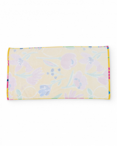 Girls’ knitted towel with floral print