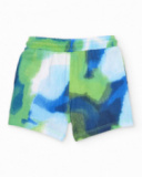 Boys’ knitted bermuda shorts with watercolour effect
