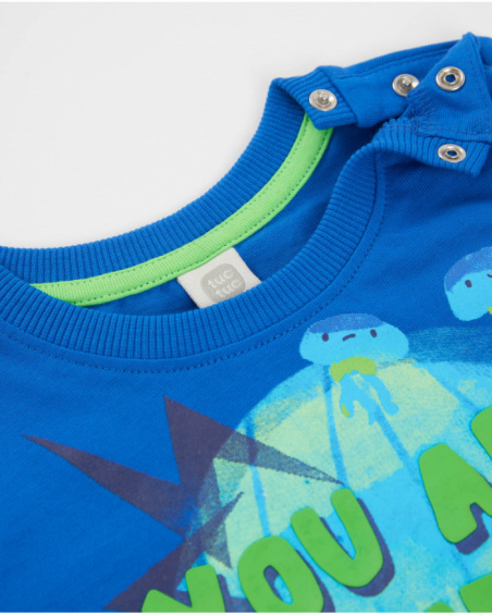 Boys’ knitted T-shirt with jellyfish design