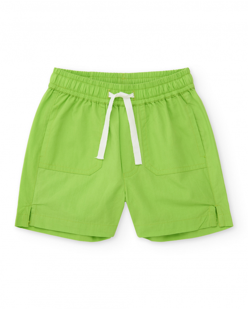 Boys’ woven bermuda shorts with large pockets