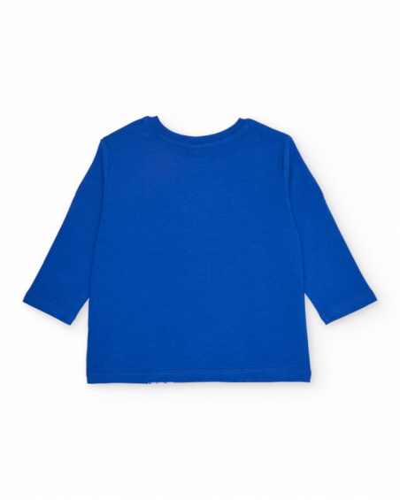 Boys’ knitted T-shirt with ocean-themed motifs