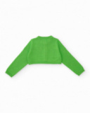 Girls’ tricot jacket with front embroidery