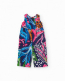 Girls’ woven playsuit with nautical print