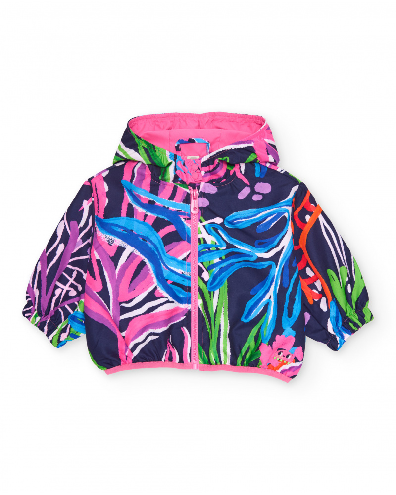 Girls’ woven jacket with hood