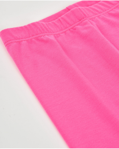 Girls’ knitted leggings with embroidered motif