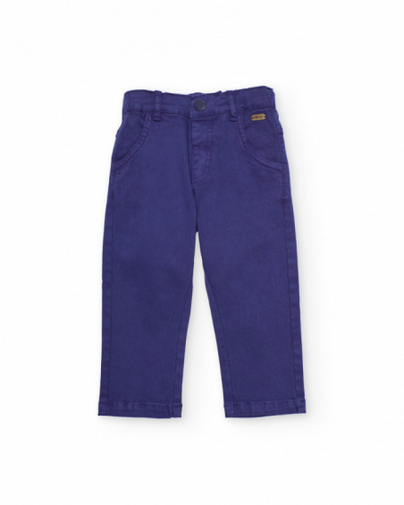 Boys’ woven trousers with button fastening