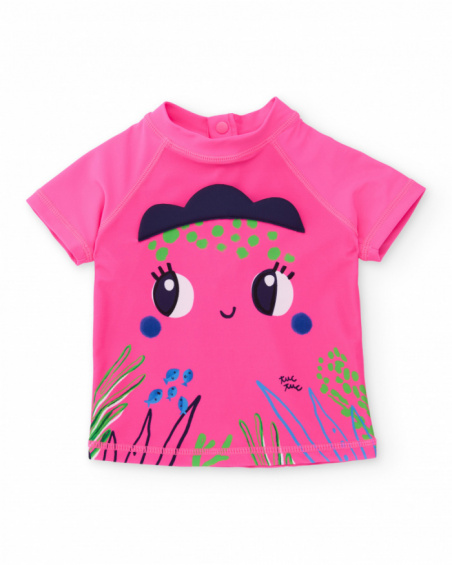 Girls’ knitted quick-drying swim T-shirt